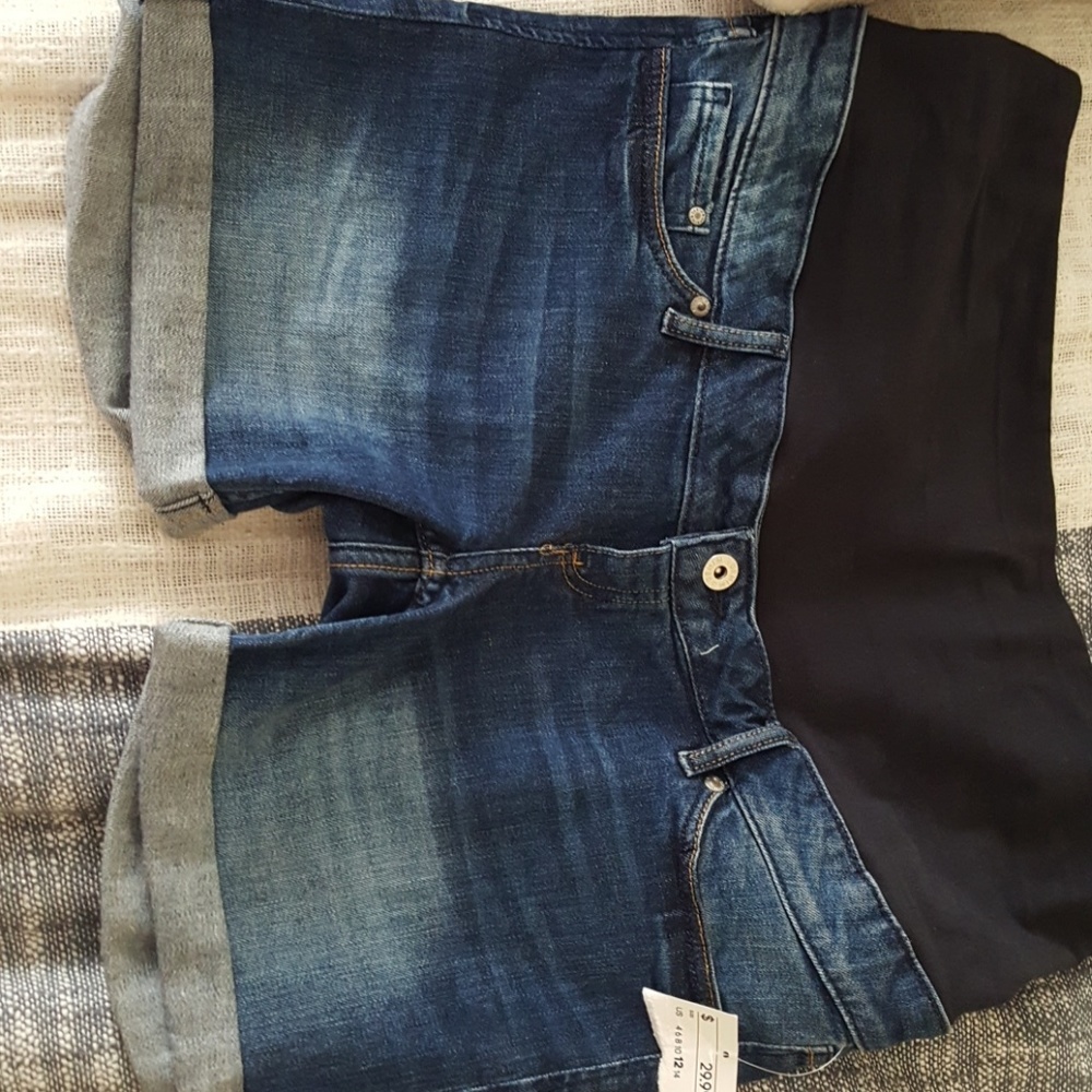 Maternity jean shorts